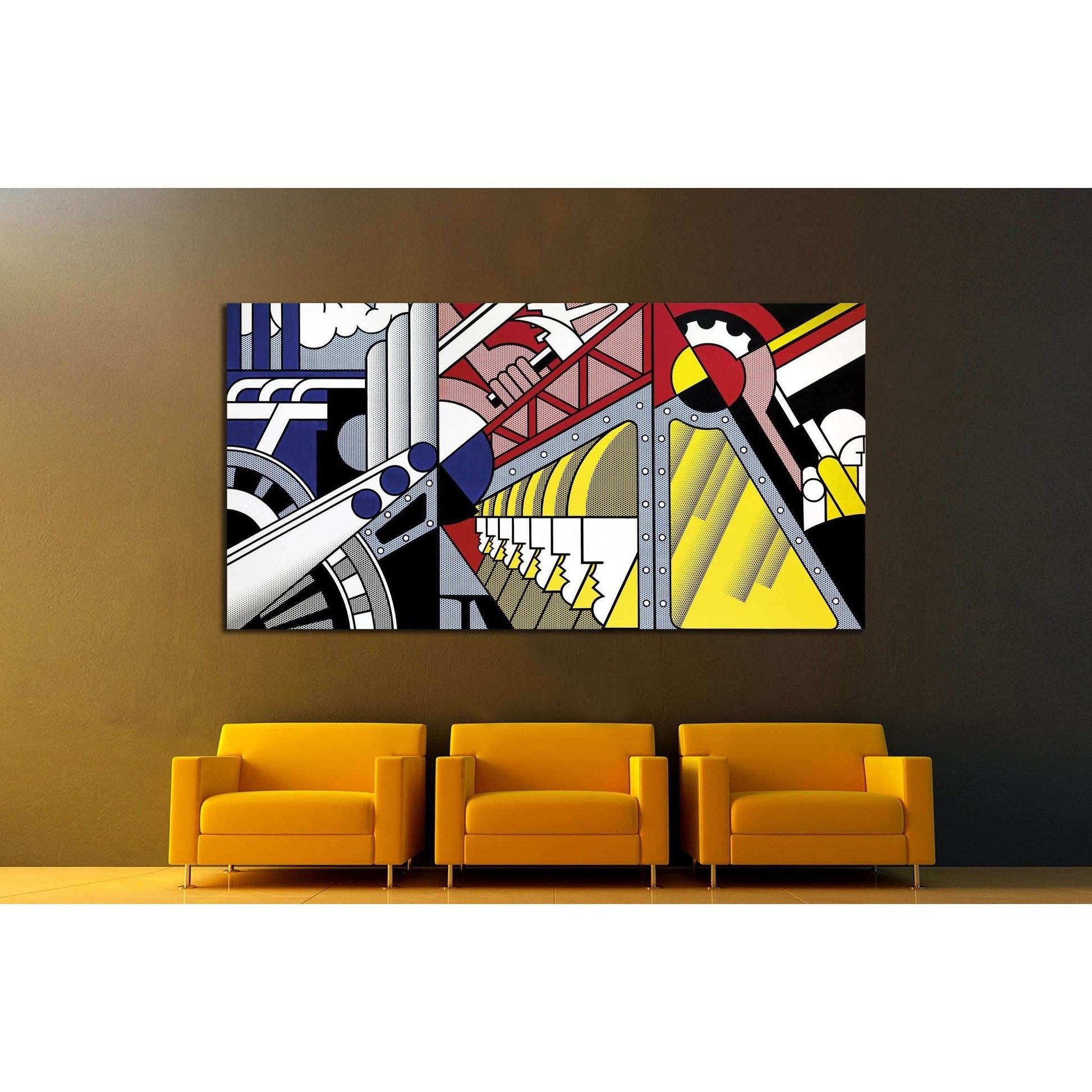 roy lichtenstein study for preparedness №3289 Ready to Hang Canvas Print - Zellart Canvas Prints ALL_Products, s-3289