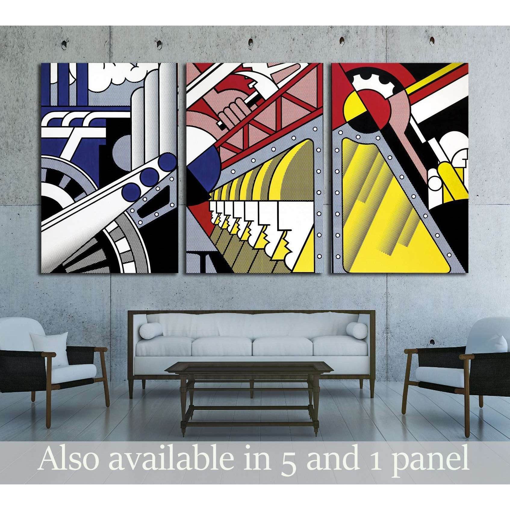 roy lichtenstein study for preparedness №3289 Ready to Hang Canvas Print - Zellart Canvas Prints ALL_Products, s-3289