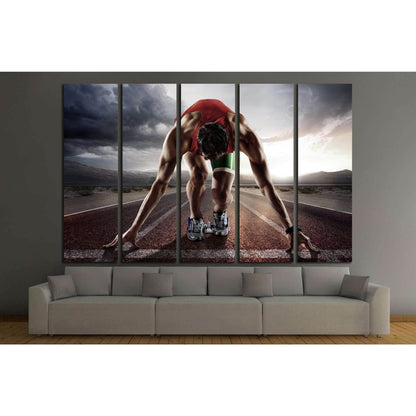 Runner №1376 Ready to Hang Canvas Print - Zellart Canvas Prints ALL_Products, s-1376
