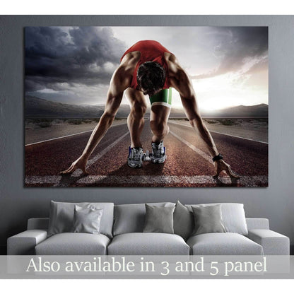 Runner №1376 Ready to Hang Canvas Print - Zellart Canvas Prints ALL_Products, s-1376