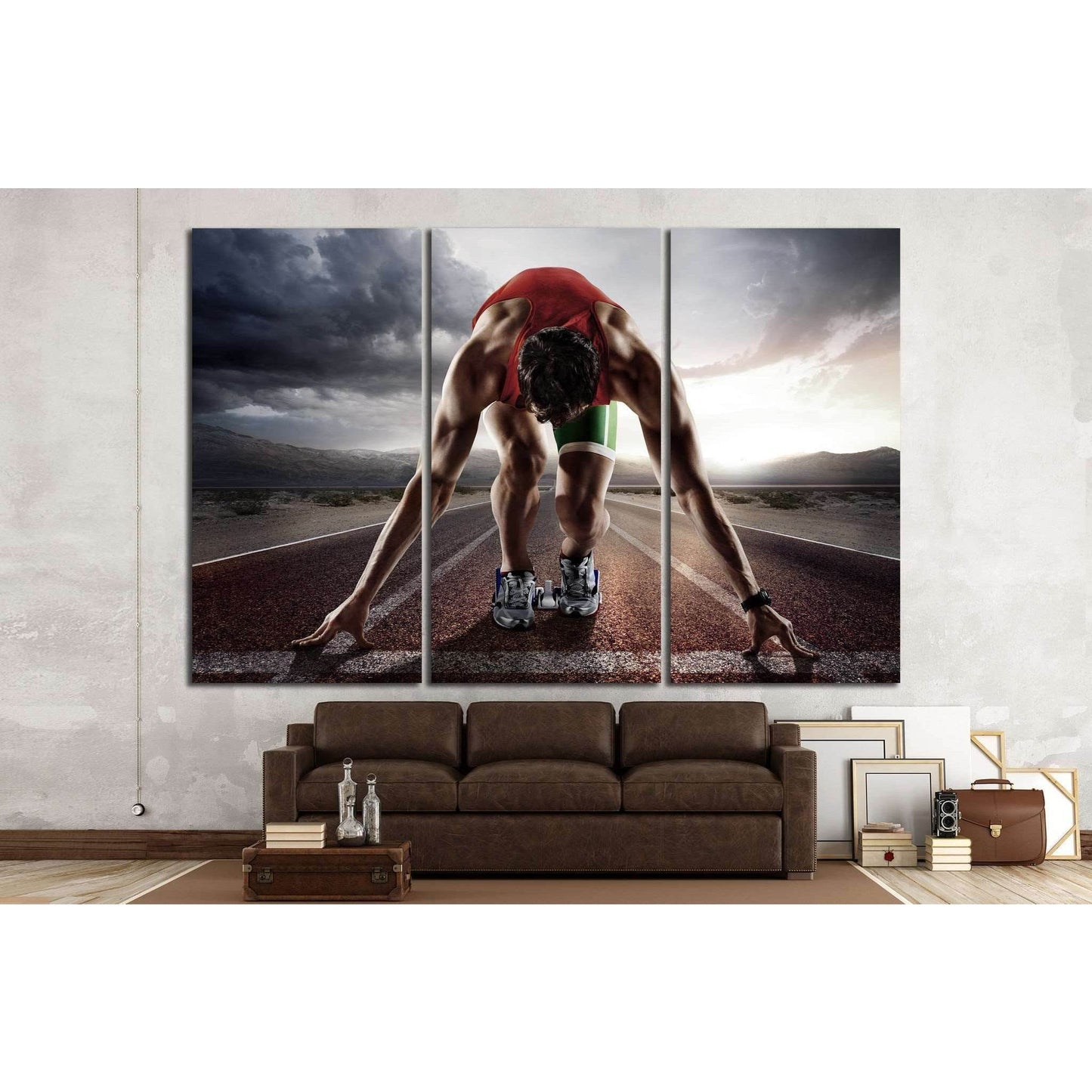 Runner №1376 Ready to Hang Canvas Print - Zellart Canvas Prints ALL_Products, s-1376