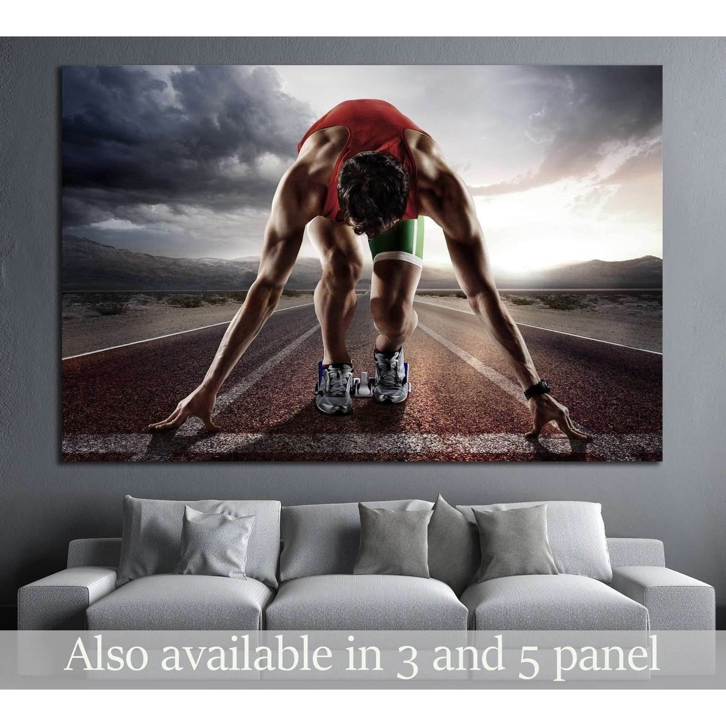 Runner №1376 Ready to Hang Canvas PrintCanvas art arrives ready to hang, with hanging accessories included and no additional framing required. Every canvas print is hand-crafted, made on-demand at our workshop and expertly stretched around 100% North Amer