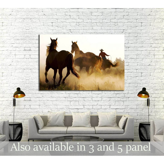 Running horses wall art №5004 - Zellart Canvas Prints ALL_Products, Horses, s-5004