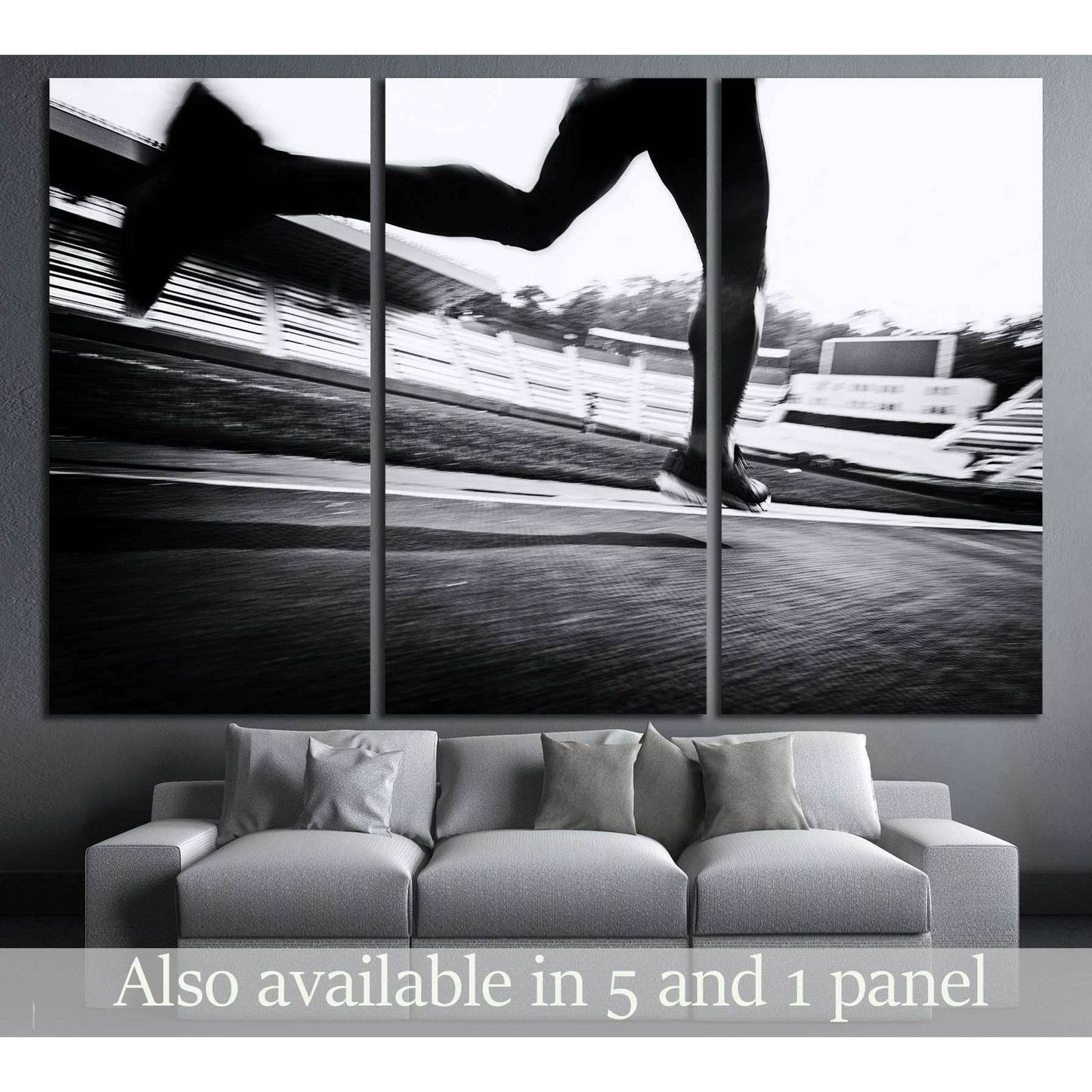 running on the track №3282 Ready to Hang Canvas Print - Zellart Canvas Prints ALL_Products, s-3282