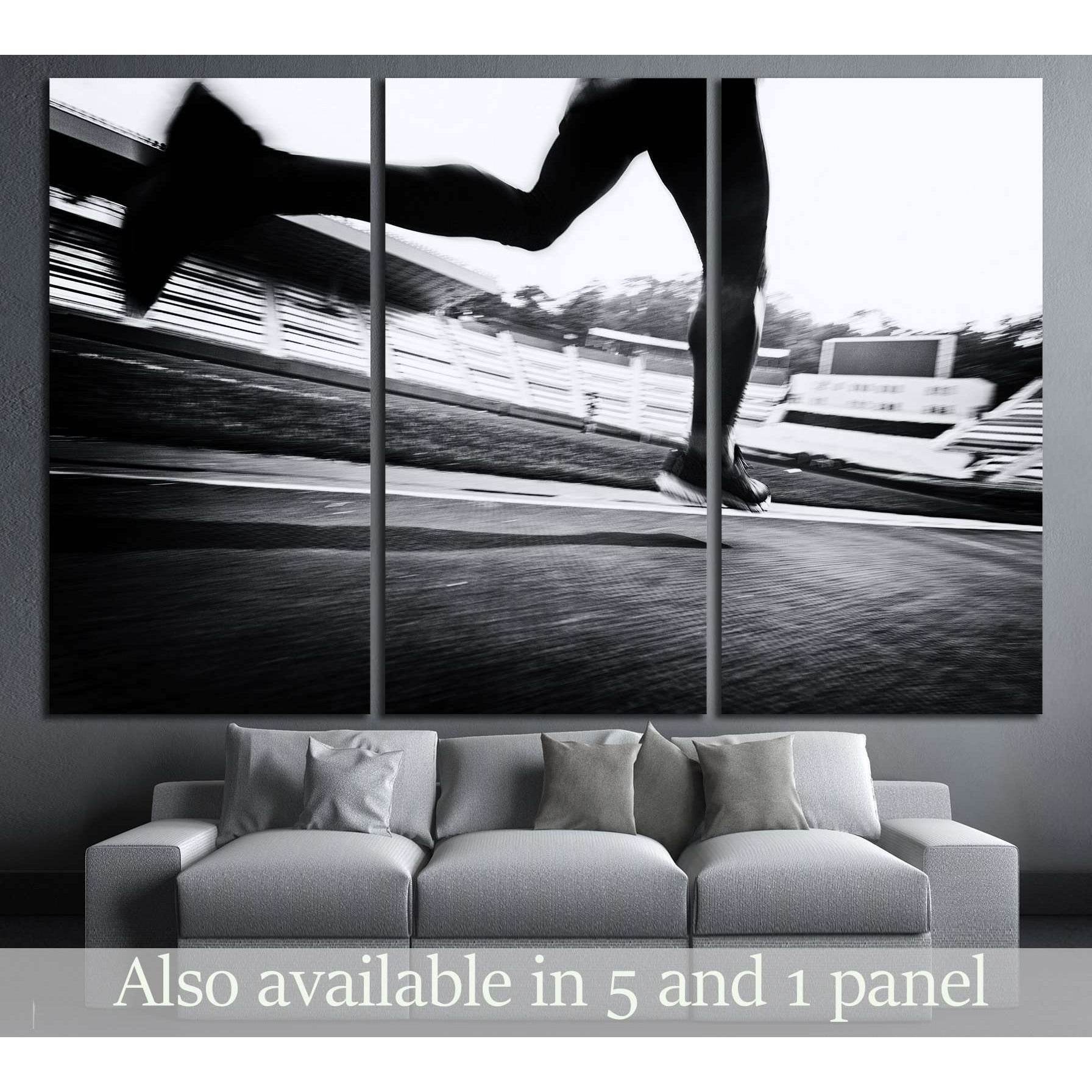 running on the track №3282 Ready to Hang Canvas Print - Zellart Canvas Prints ALL_Products, s-3282