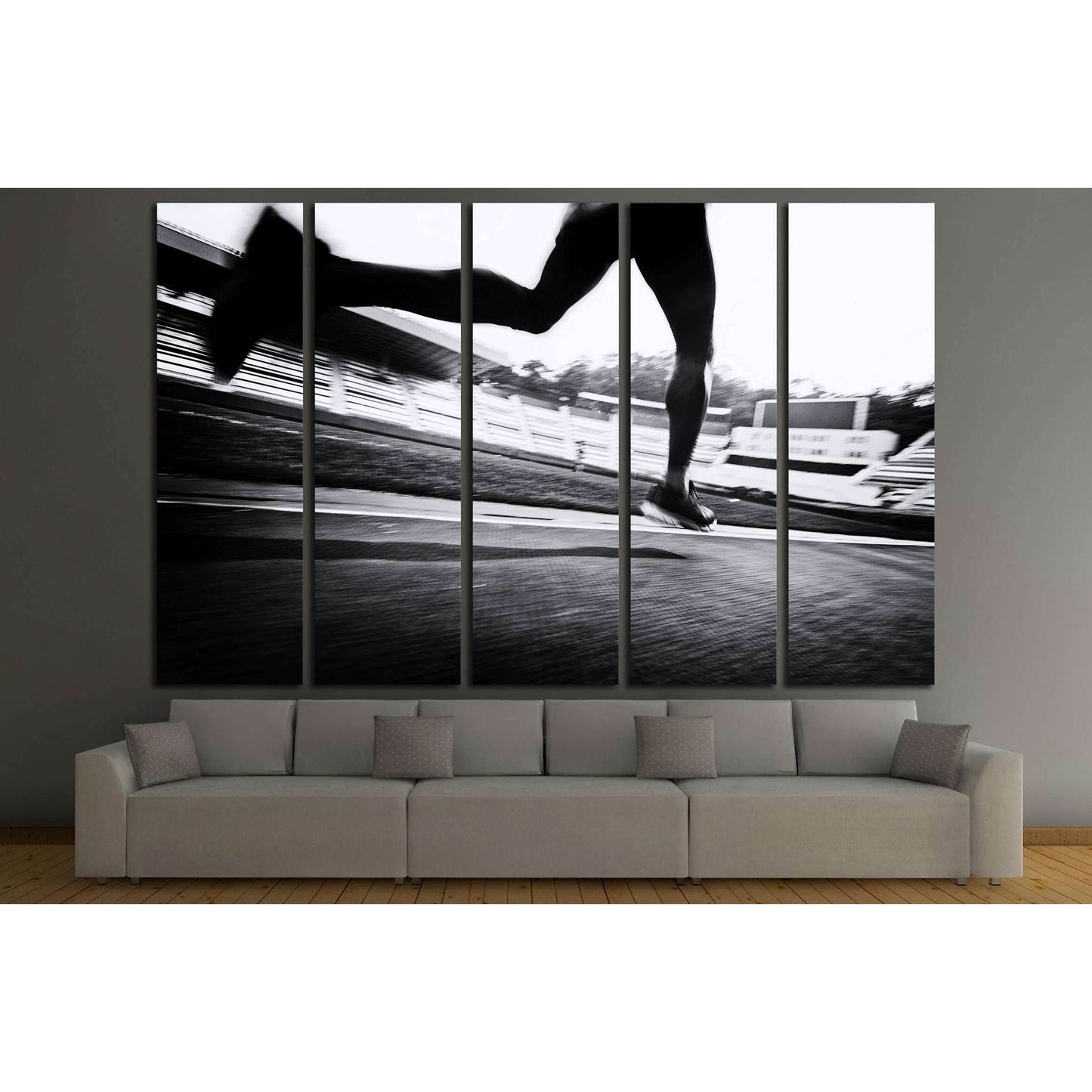 running on the track №3282 Ready to Hang Canvas Print - Zellart Canvas Prints ALL_Products, s-3282