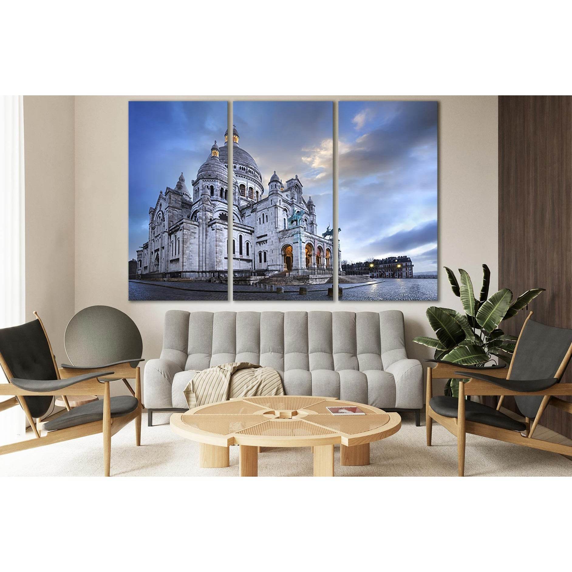 Sacred Heart Basilica Of Montmarte №SL1368 Ready to Hang Canvas Print - Zellart Canvas Prints 0new, ALL_Products, Architecture