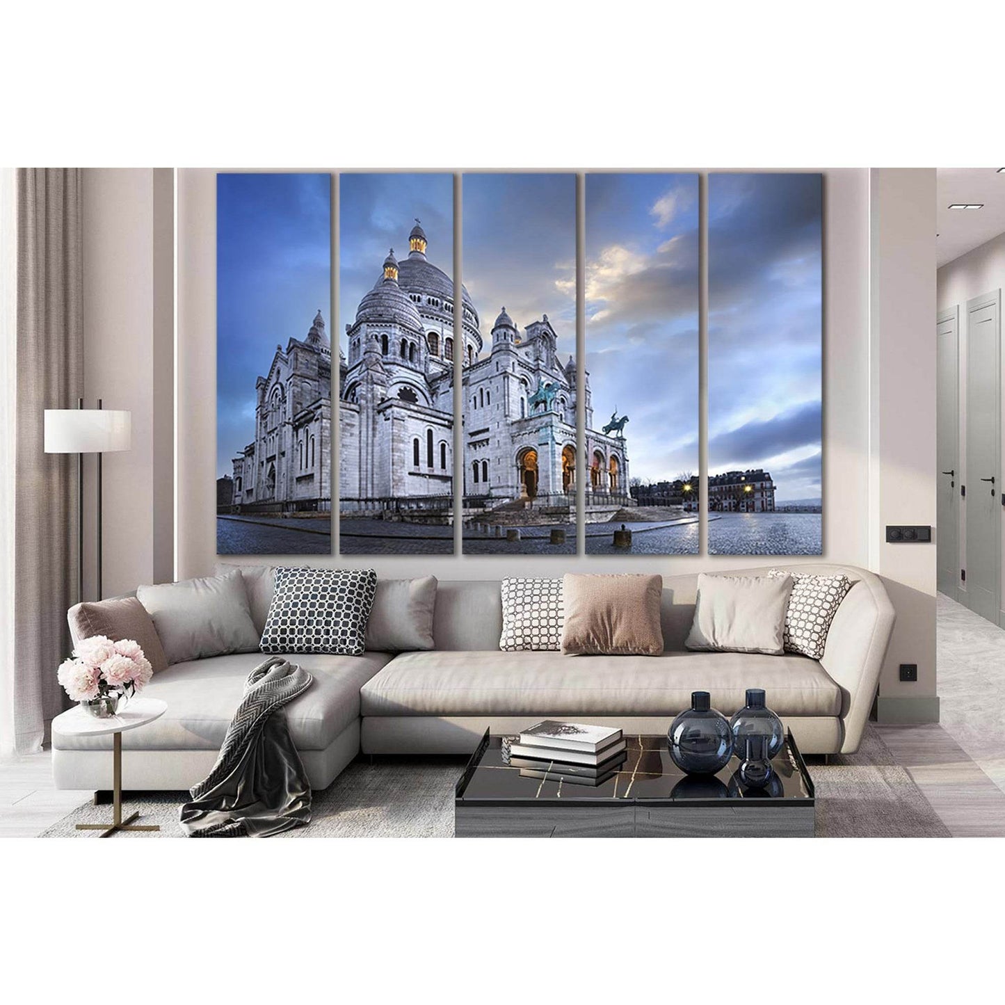 Sacred Heart Basilica Of Montmarte №SL1368 Ready to Hang Canvas Print - Zellart Canvas Prints 0new, ALL_Products, Architecture