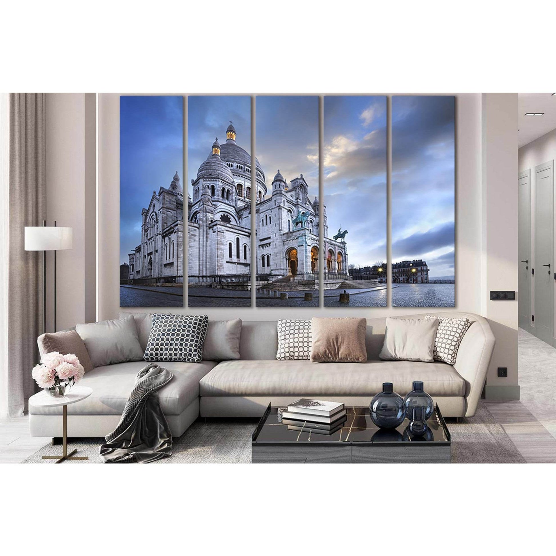 Sacred Heart Basilica Of Montmarte №SL1368 Ready to Hang Canvas Print - Zellart Canvas Prints 0new, ALL_Products, Architecture