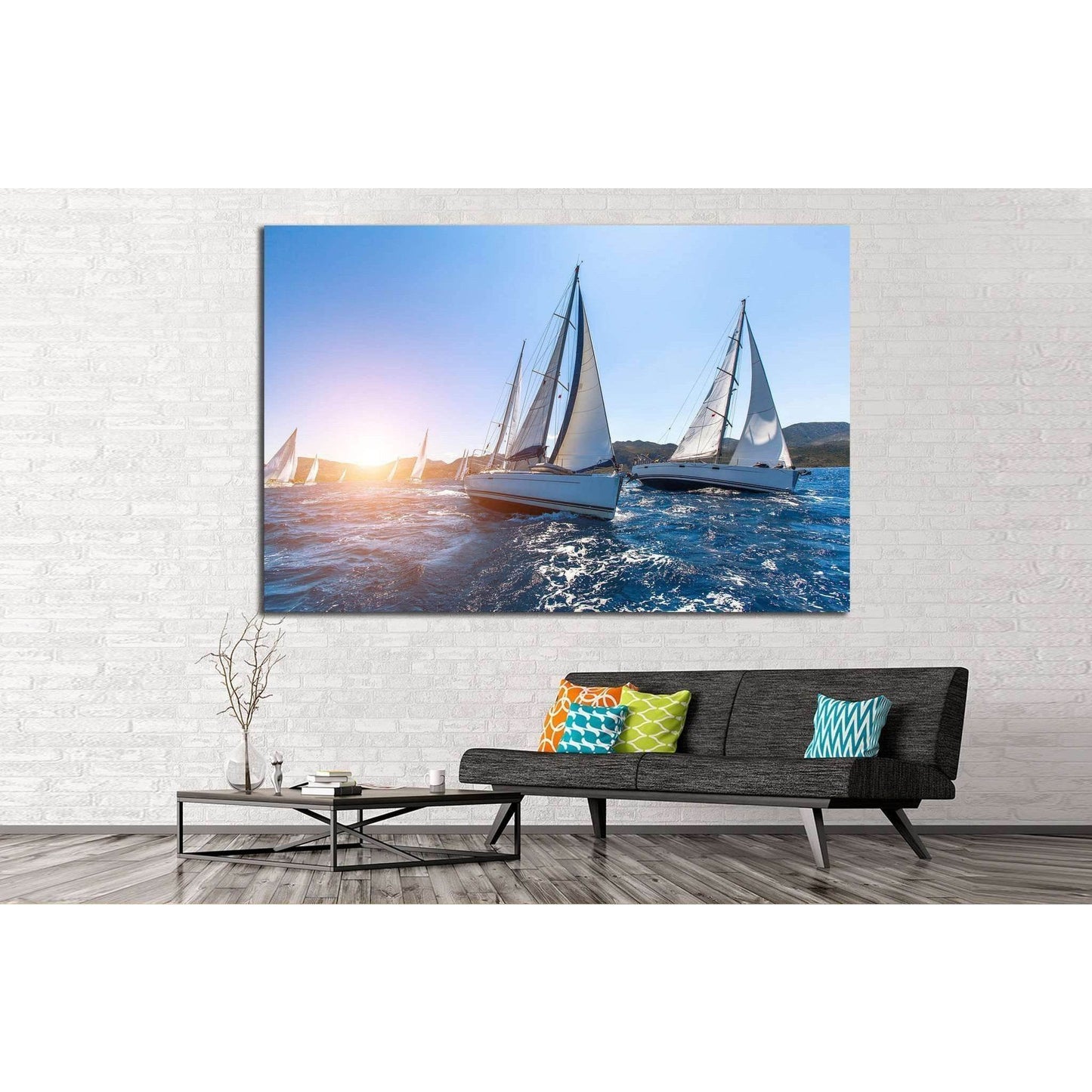 Sailboat №212 Ready to Hang Canvas PrintCanvas art arrives ready to hang, with hanging accessories included and no additional framing required. Every canvas print is hand-crafted, made on-demand at our workshop and expertly stretched around 100% North Ame