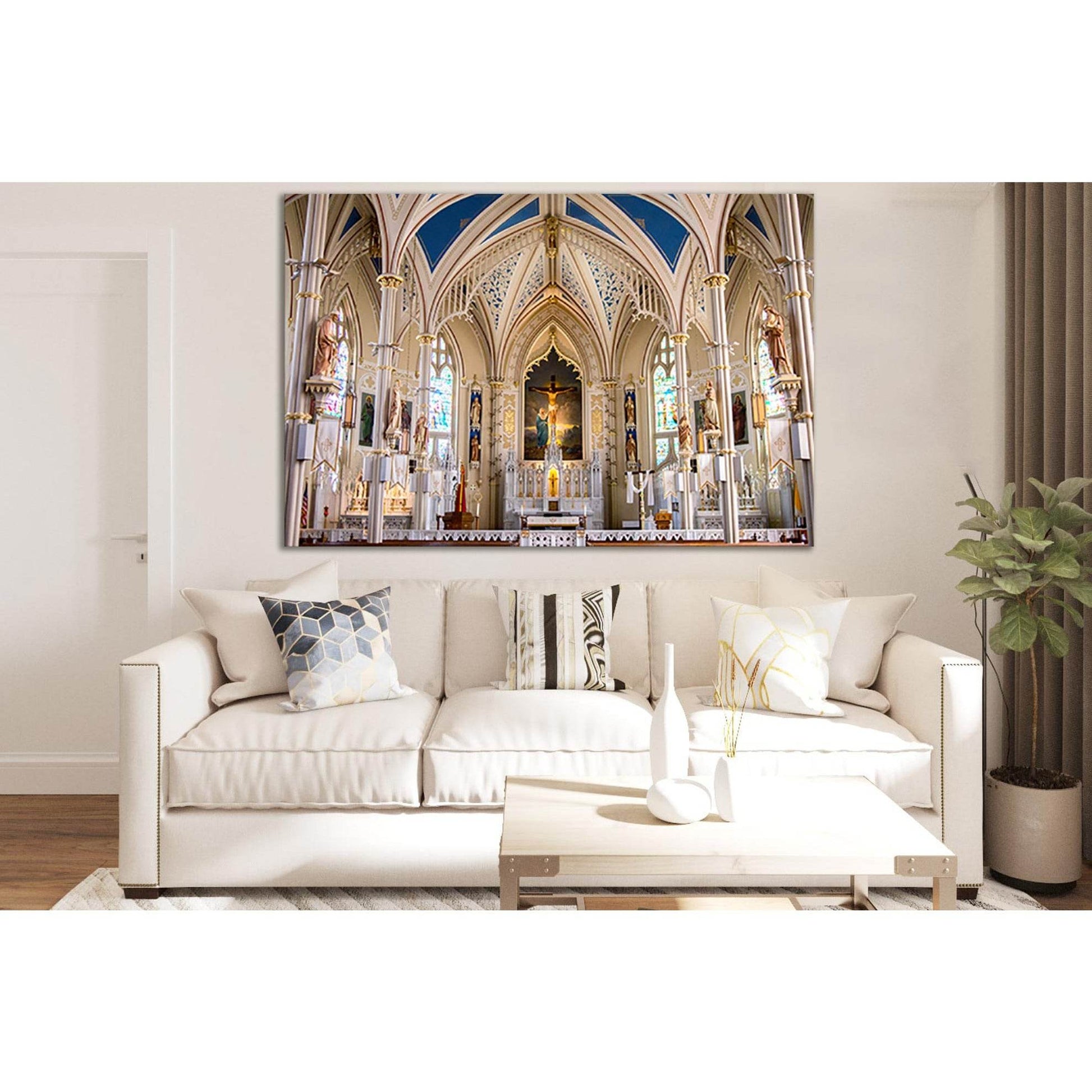 Saint Marys Cathedral Architecture №SL1407 Ready to Hang Canvas Print - Zellart Canvas Prints 0new, ALL_Products, Architecture
