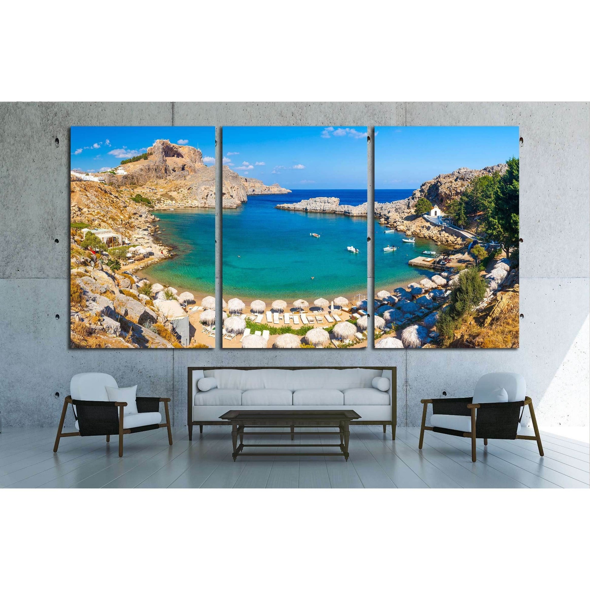 Saint Pauls Bay Lindos №2064 Ready to Hang Canvas PrintCanvas art arrives ready to hang, with hanging accessories included and no additional framing required. Every canvas print is hand-crafted, made on-demand at our workshop and expertly stretched around