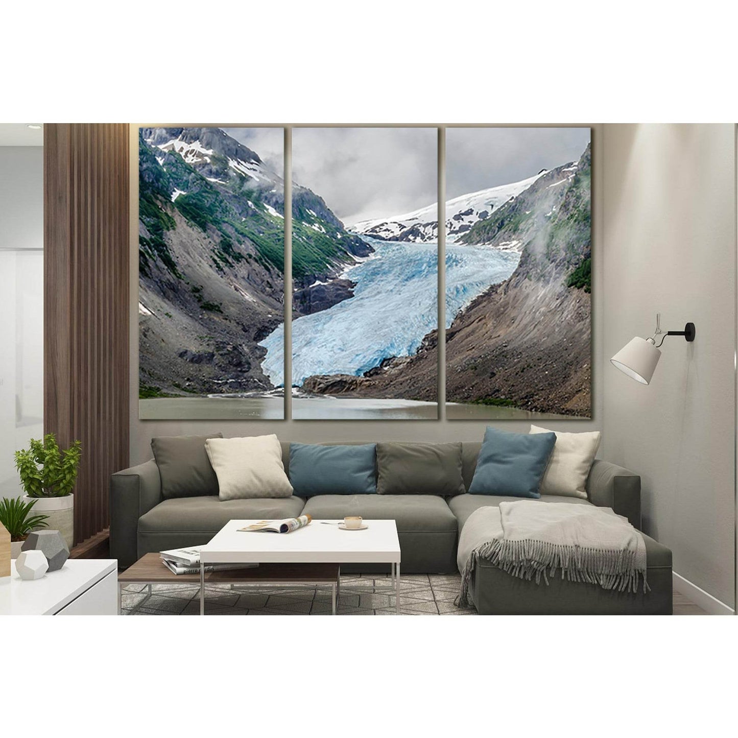 Salmon Glacier Near Hyder Alaska №SL1358 Ready to Hang Canvas Print - Zellart Canvas Prints 0new, ALL_Products, Glacials