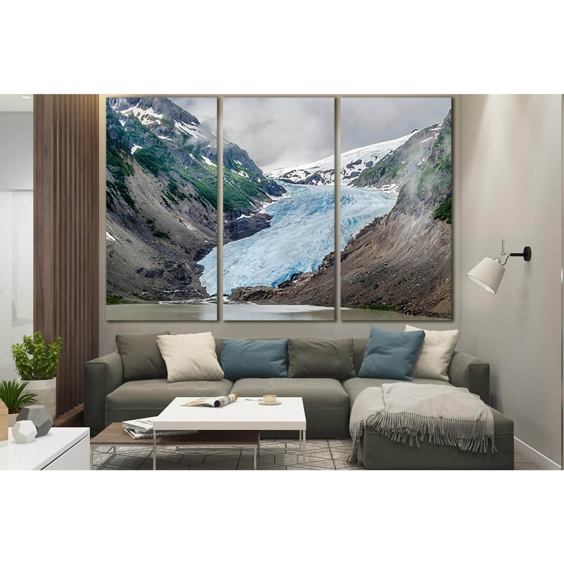 Salmon Glacier Near Hyder Alaska №SL1358 Ready to Hang Canvas Print - Zellart Canvas Prints 0new, ALL_Products, Glacials