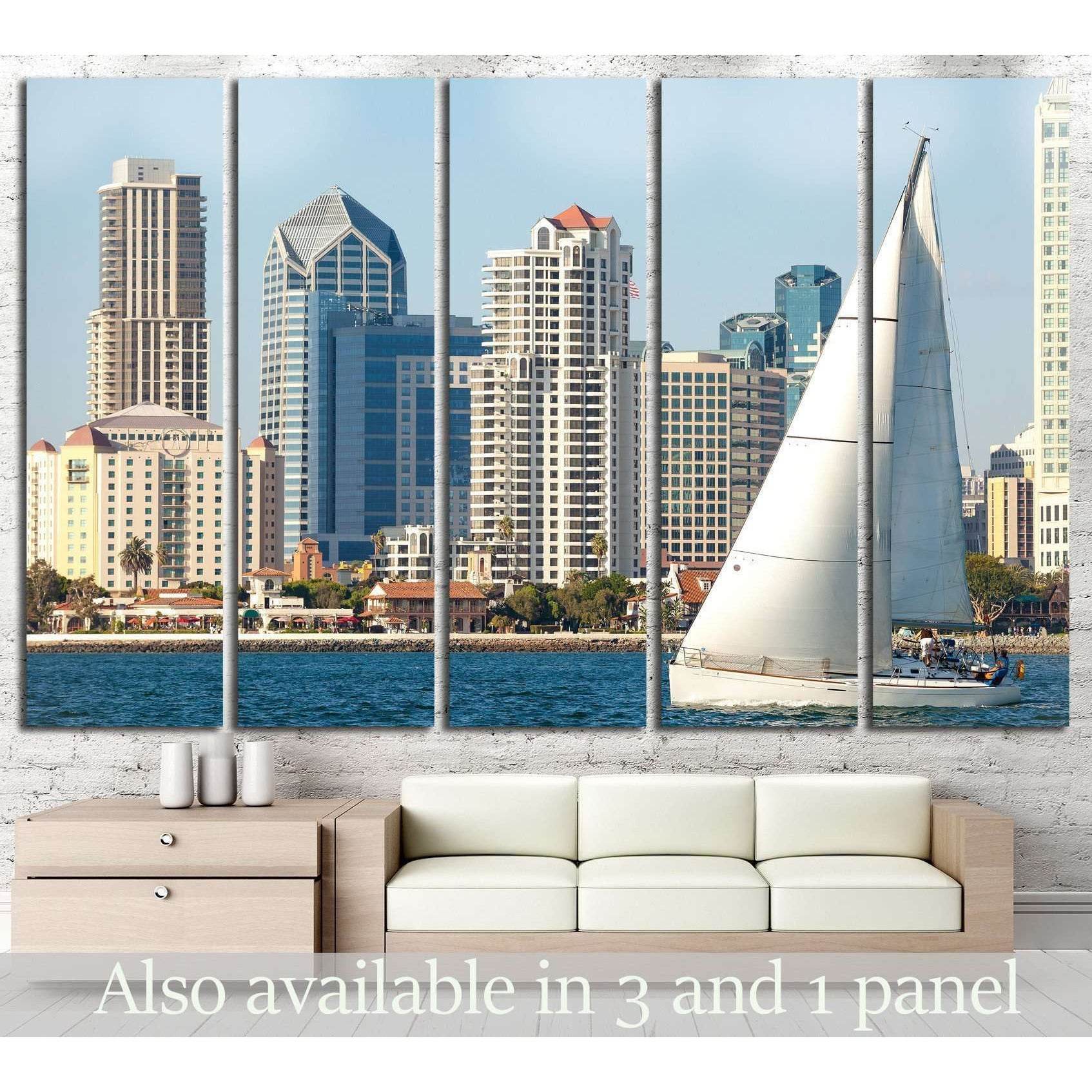 San Diego, California №783 Ready to Hang Canvas Print - Zellart Canvas Prints ALL_Products, s-783