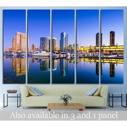 San Diego, California, USA, Embarcadero Marina №1217 Ready to Hang Canvas Print - Zellart Canvas Prints ALL_Products, s-1217