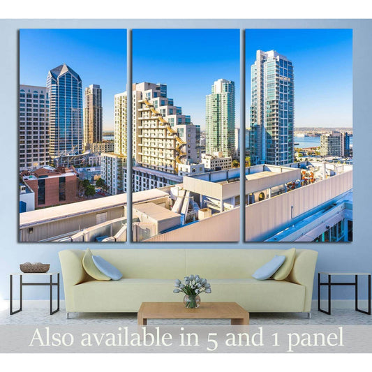 San Diego Cityscape №806 Ready to Hang Canvas Print - Zellart Canvas Prints ALL_Products, s-806