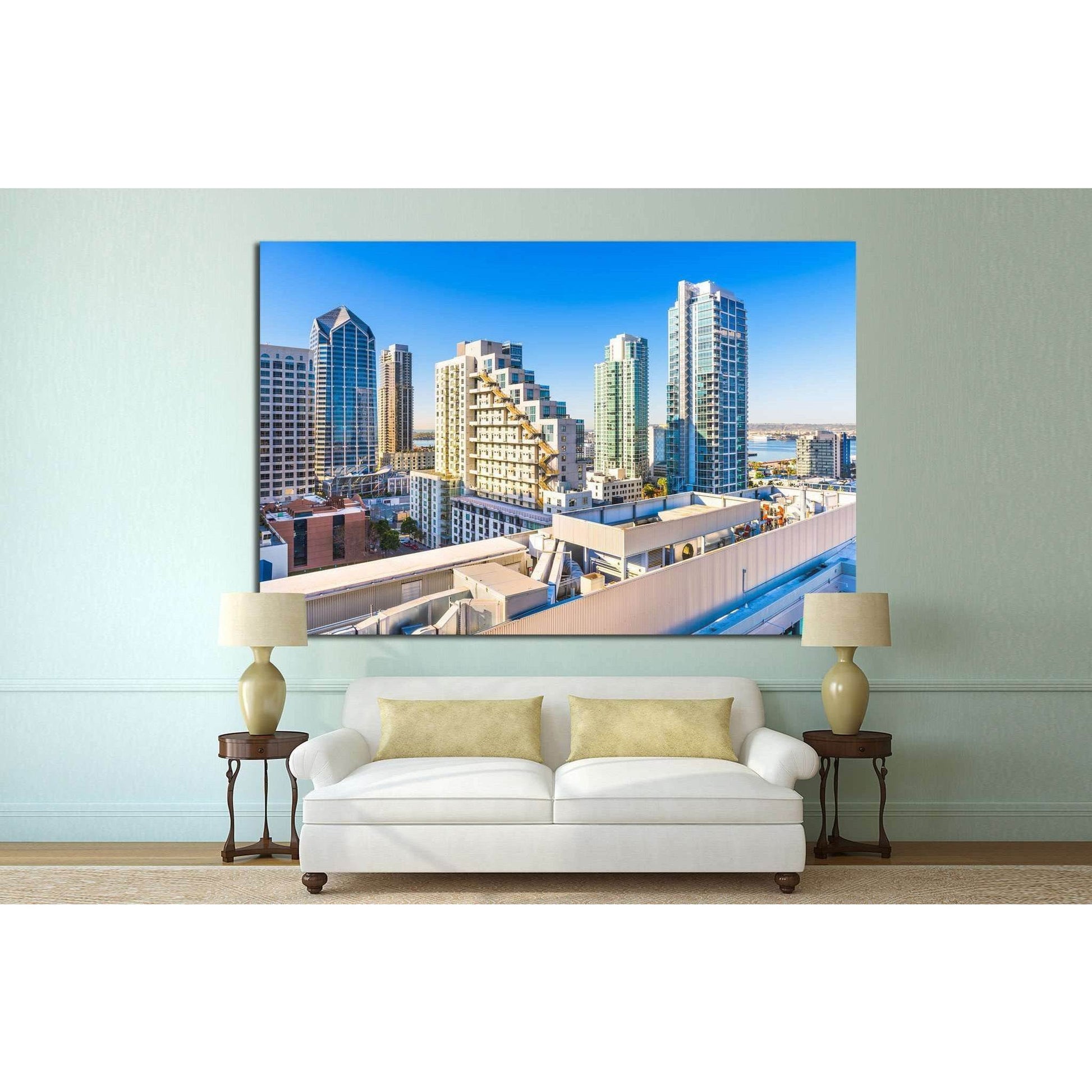 San Diego Cityscape №806 Ready to Hang Canvas PrintCanvas art arrives ready to hang, with hanging accessories included and no additional framing required. Every canvas print is hand-crafted, made on-demand at our workshop and expertly stretched around 100