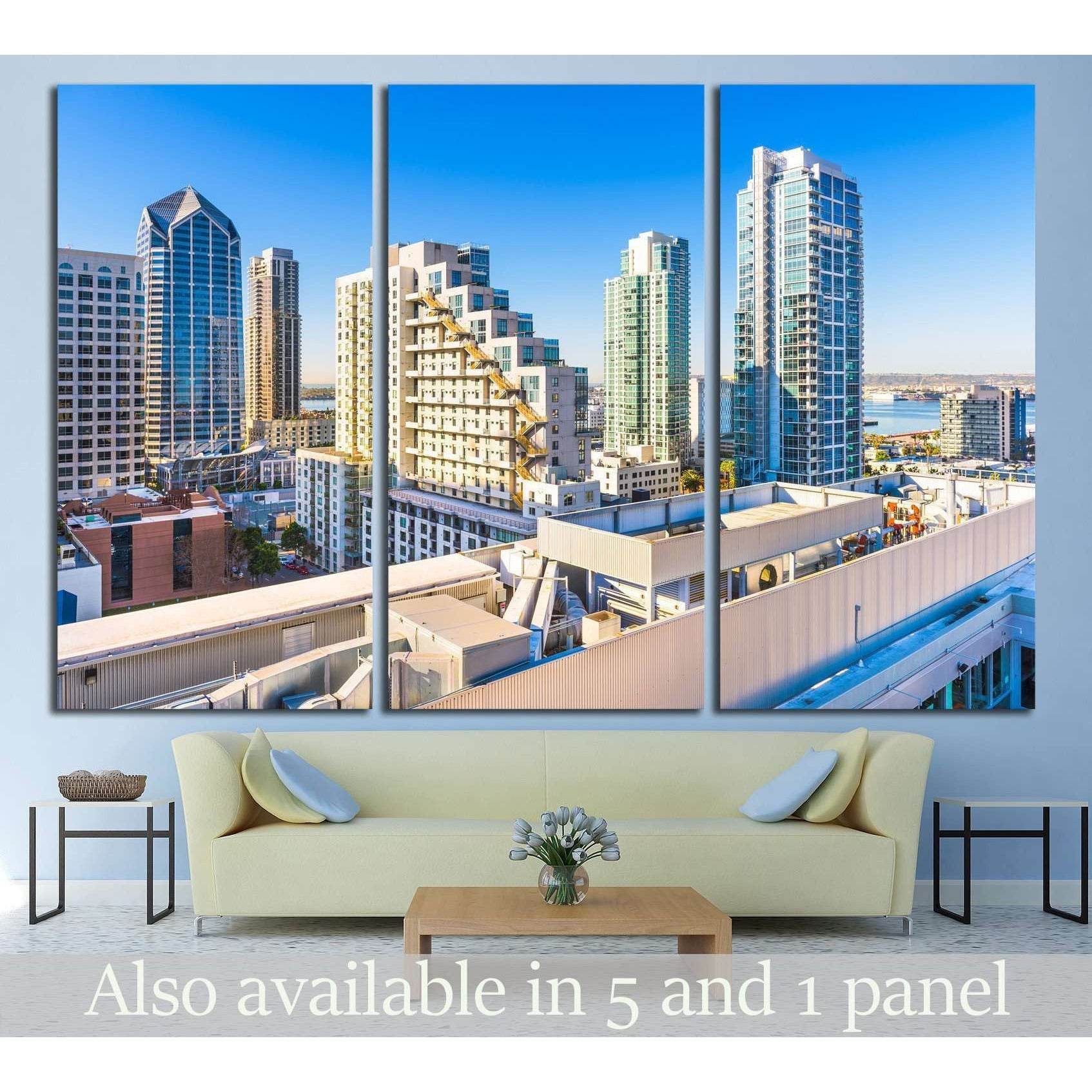 San Diego Cityscape №806 Ready to Hang Canvas Print