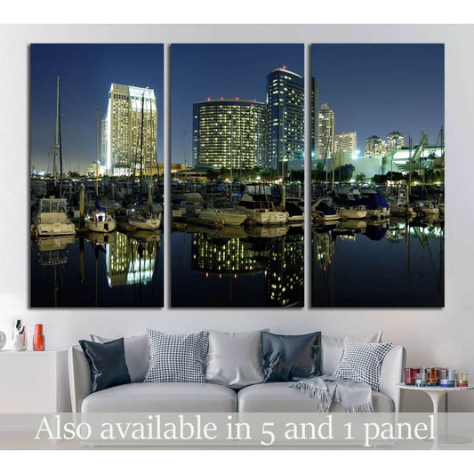 San Diego downtown marina №753 Ready to Hang Canvas Print - Zellart Canvas Prints ALL_Products, s-753
