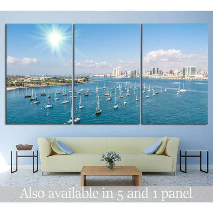 San Diego skyline №1013 Ready to Hang Canvas Print - Zellart Canvas Prints ALL_Products, s-1013