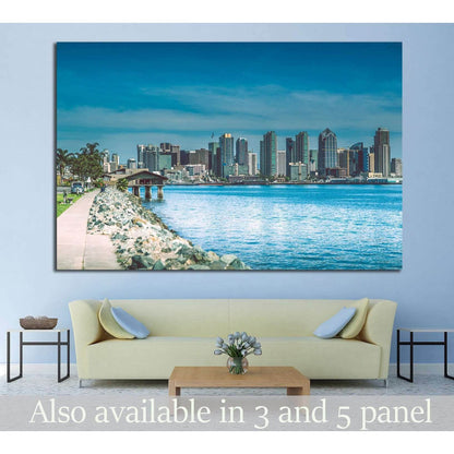 San Diego Skyline №1020 Ready to Hang Canvas Print - Zellart Canvas Prints ALL_Products, s-1020