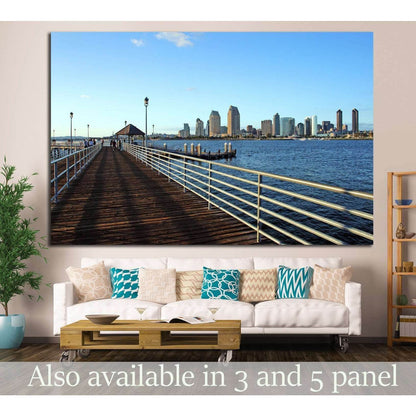 San Diego waterfront №758 Ready to Hang Canvas PrintCanvas art arrives ready to hang, with hanging accessories included and no additional framing required. Every canvas print is hand-crafted, made on-demand at our workshop and expertly stretched around 10