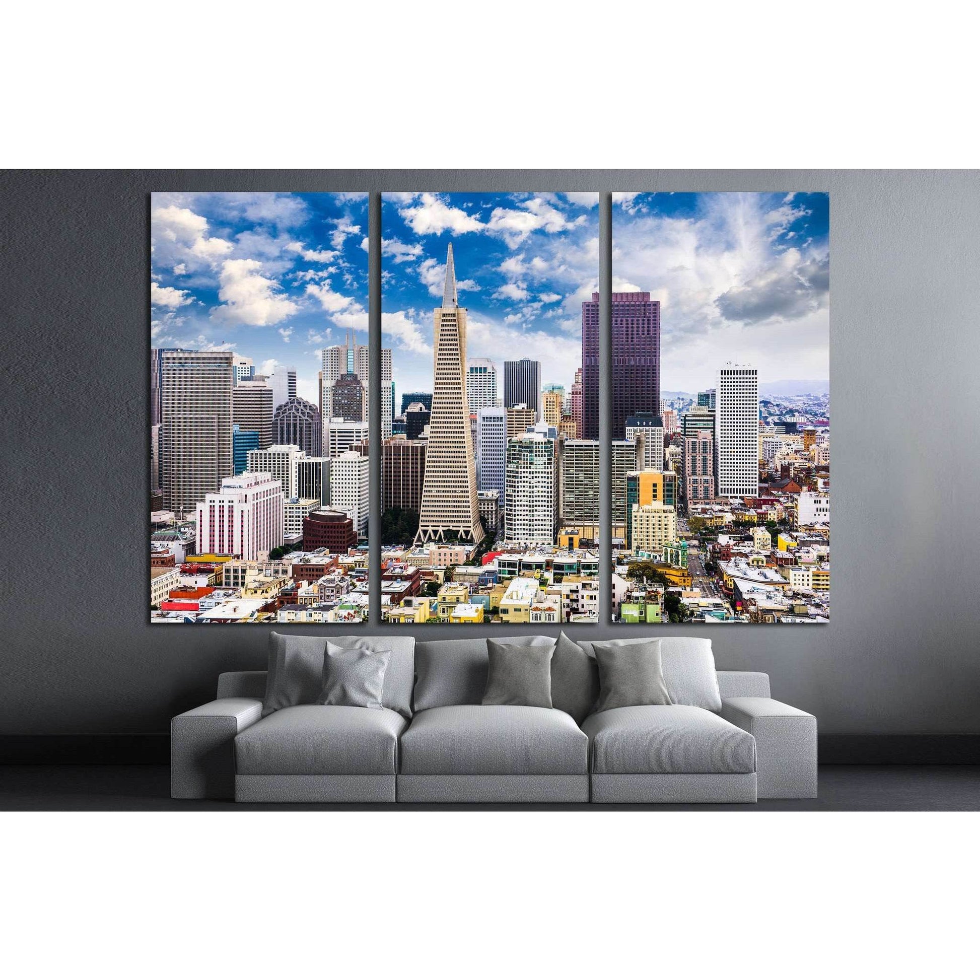 San Francisco, California, USA Skyline №1231 Ready to Hang Canvas Print - Zellart Canvas Prints ALL_Products, s-1231