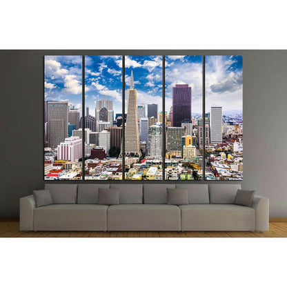 San Francisco, California, USA Skyline №1231 Ready to Hang Canvas Print - Zellart Canvas Prints ALL_Products, s-1231