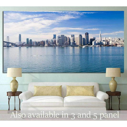 San Francisco City Downtown, California №1209 Ready to Hang Canvas Print - Zellart Canvas Prints ALL_Products, s-1209