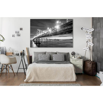 San Francisco Oakland Bay Bridge №SL374 Ready to Hang Canvas Print - Zellart Canvas Prints 0new, ALL_Products, Cityscapes & Skylines