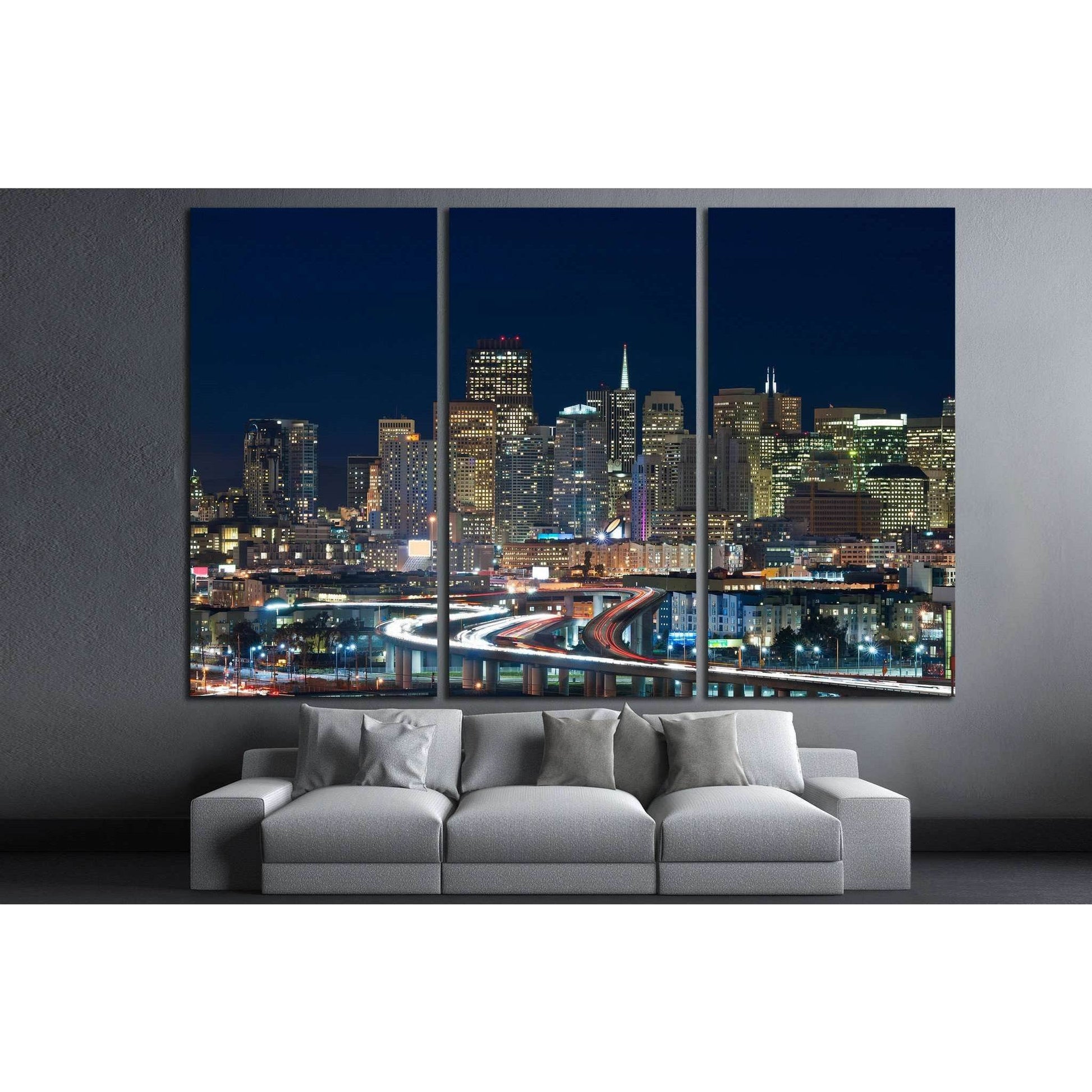San Francisco skyline №1037 Ready to Hang Canvas Print - Zellart Canvas Prints ALL_Products, s-1037