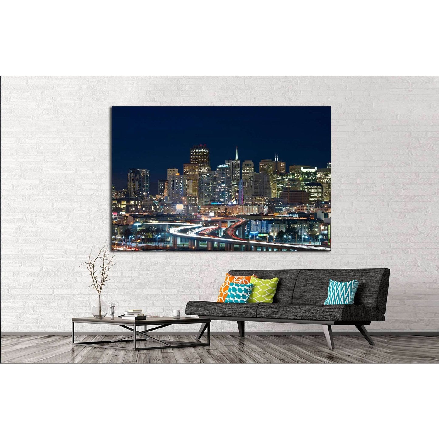 San Francisco skyline №1037 Ready to Hang Canvas Print - Zellart Canvas Prints ALL_Products, s-1037