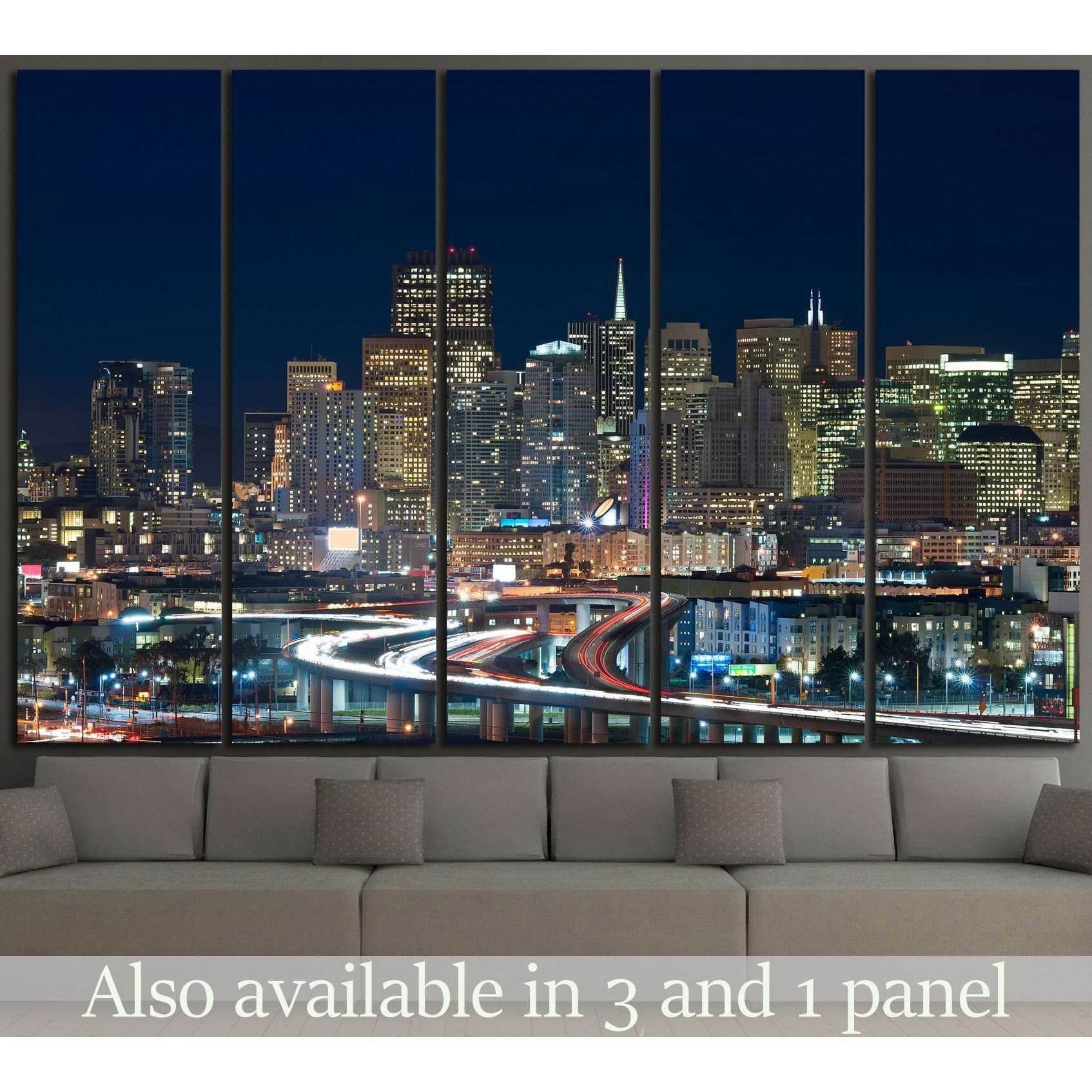San Francisco skyline №1037 Ready to Hang Canvas Print - Zellart Canvas Prints ALL_Products, s-1037