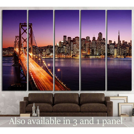 San Francisco skyline №578 Ready to Hang Canvas Print - Zellart Canvas Prints ALL_Products, s-578
