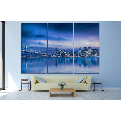 San Francisco skyline and Bay Bridge №1106 Ready to Hang Canvas PrintCanvas art arrives ready to hang, with hanging accessories included and no additional framing required. Every canvas print is hand-crafted, made on-demand at our workshop and expertly st