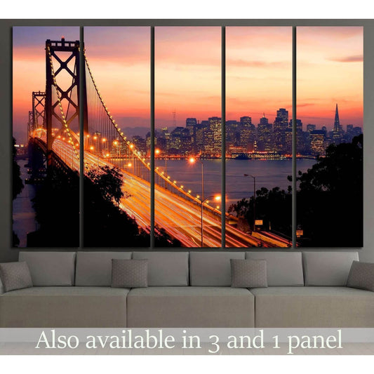 San Francisco Sunset №1034 Ready to Hang Canvas Print - Zellart Canvas Prints ALL_Products, s-1034