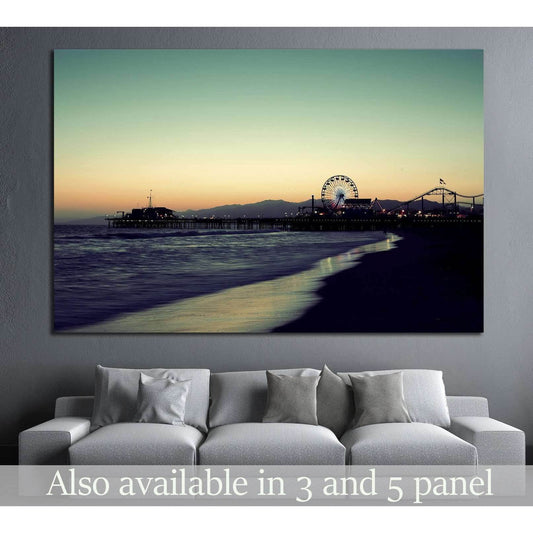 Santa Monica, Los Angeles №894 Ready to Hang Canvas Print - Zellart Canvas Prints ALL_Products, s-894