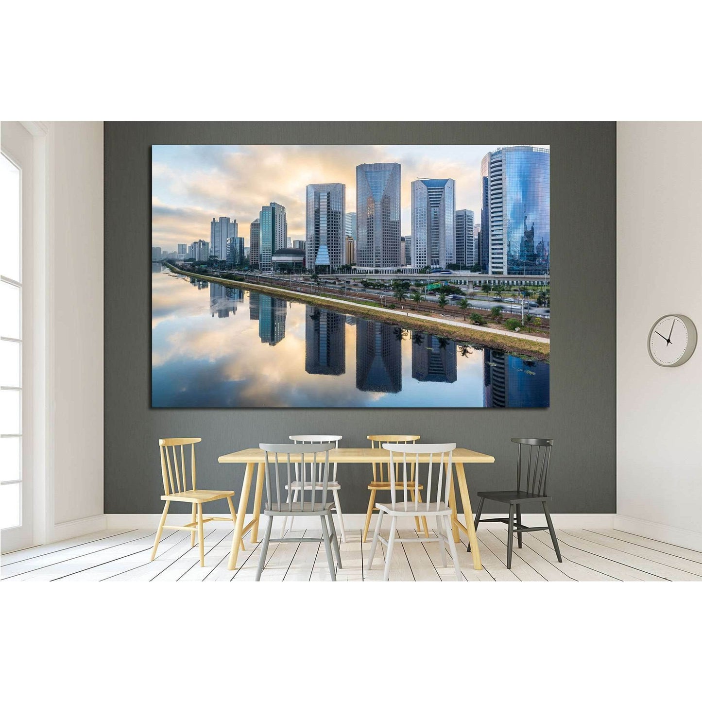 Sao Paulo Skyline - Brazil №1528 Ready to Hang Canvas Print - Zellart Canvas Prints ALL_Products, s-1528