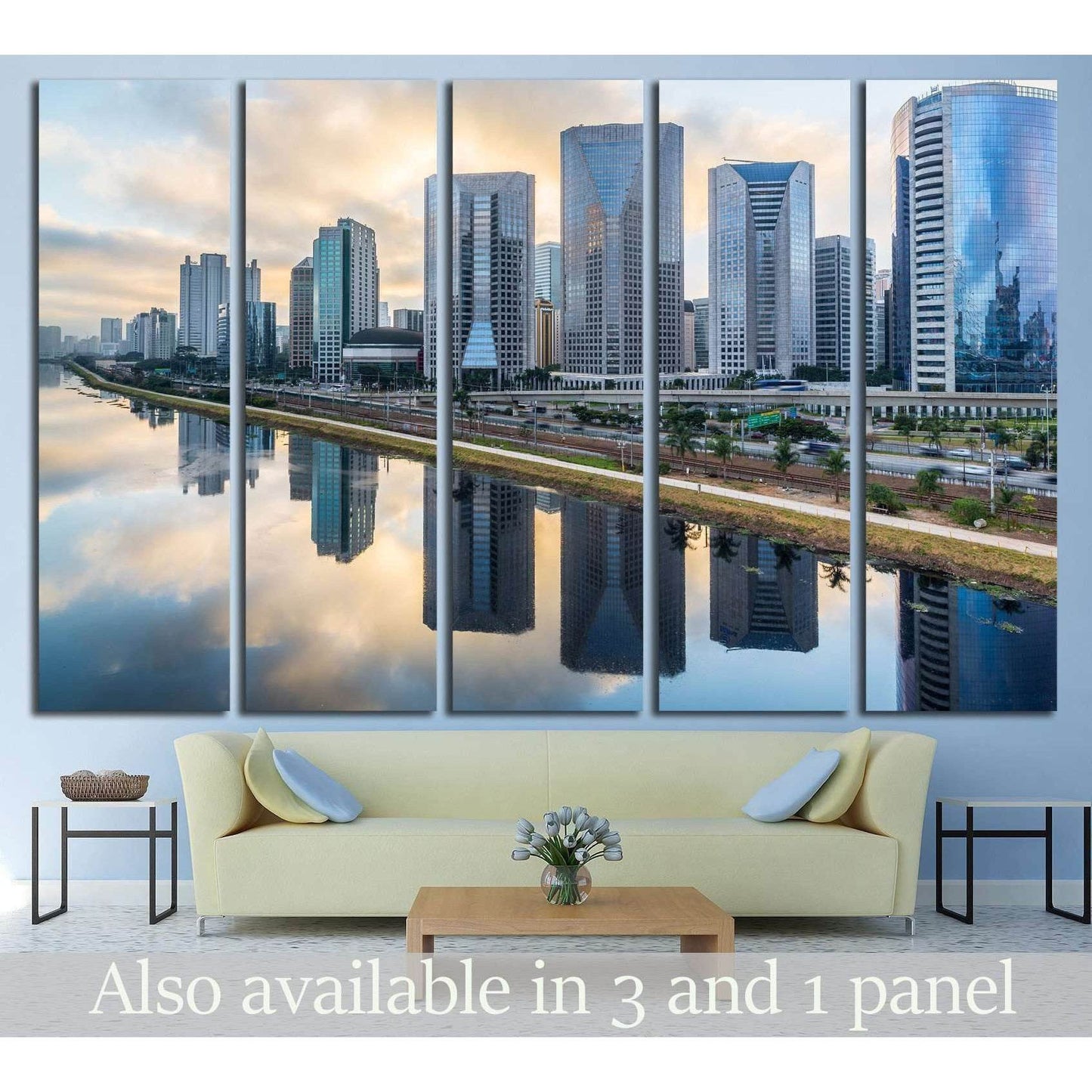 Sao Paulo Skyline - Brazil №1528 Ready to Hang Canvas Print - Zellart Canvas Prints ALL_Products, s-1528
