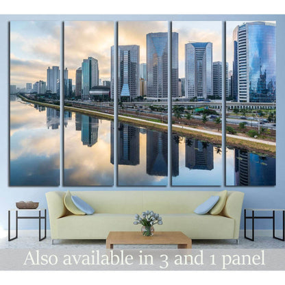 Sao Paulo Skyline - Brazil №1528 Ready to Hang Canvas Print - Zellart Canvas Prints ALL_Products, s-1528