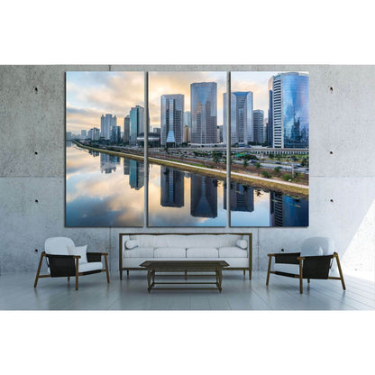Sao Paulo Skyline - Brazil №1528 Ready to Hang Canvas Print - Zellart Canvas Prints ALL_Products, s-1528