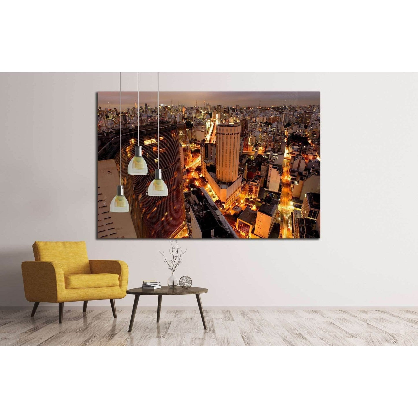 Sao Paulo skyline, Brazil, largest city in South America №1517 Ready to Hang Canvas Print - Zellart Canvas Prints ALL_Products, s-1517