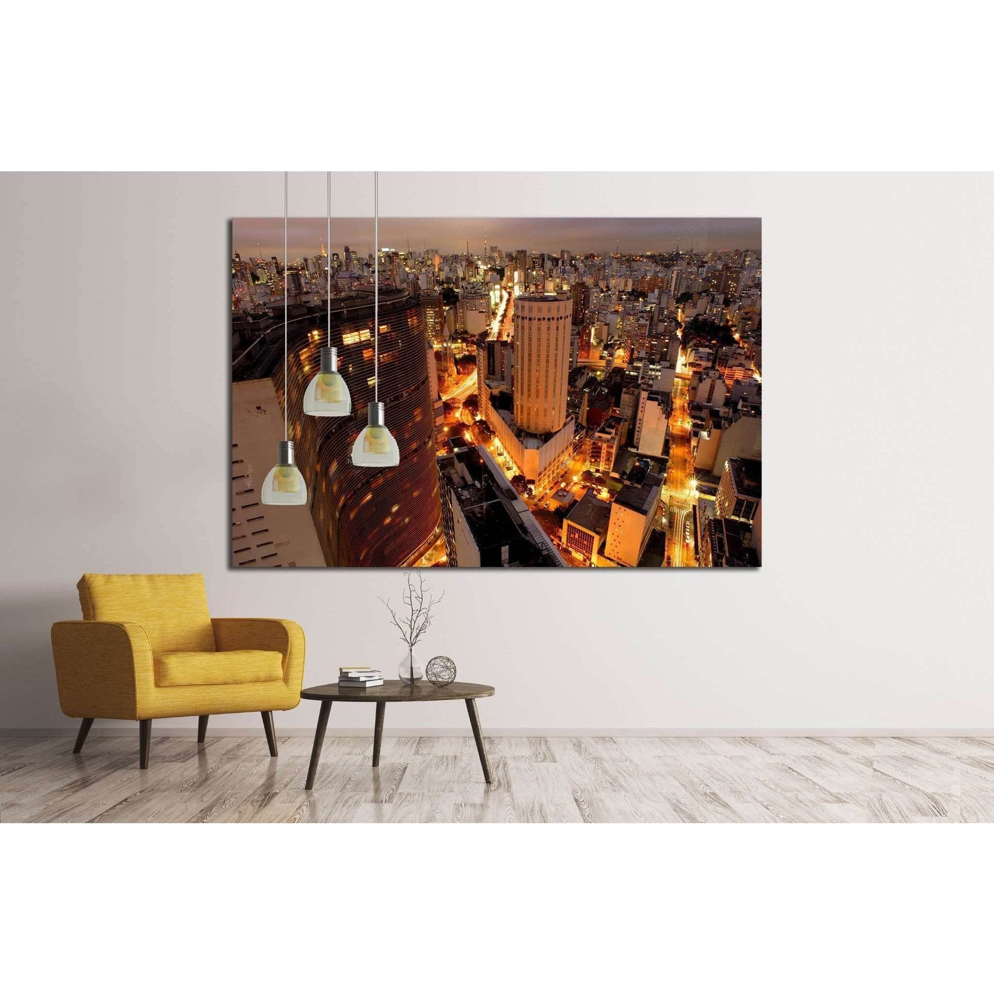 Sao Paulo skyline, Brazil, largest city in South America №1517 Ready to Hang Canvas Print - Zellart Canvas Prints ALL_Products, s-1517