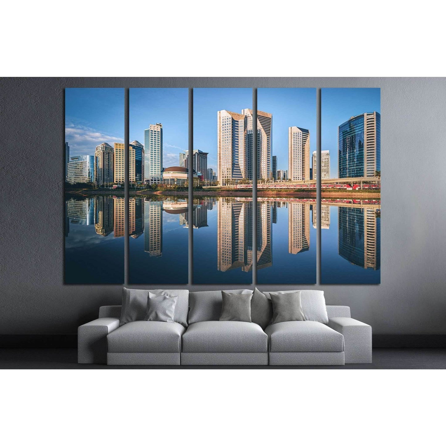 Sao Paulo Skyline, Brazil, South America №1276 Ready to Hang Canvas Print - Zellart Canvas Prints ALL_Products, s-1276