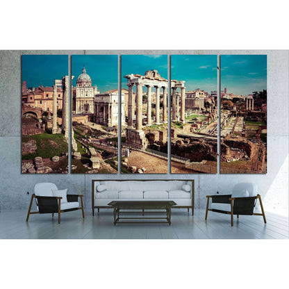 Saturn Temple in Rome, Italy №2905 Ready to Hang Canvas Print - Zellart Canvas Prints ALL_Products, s-2905