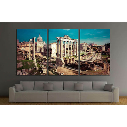 Saturn Temple in Rome, Italy №2905 Ready to Hang Canvas Print - Zellart Canvas Prints ALL_Products, s-2905