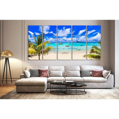 Scenic Beach Mauritius Island №SL69 Ready to Hang Canvas Print - Zellart Canvas Prints 0new, ALL_Products, Beach Ocean & Waves