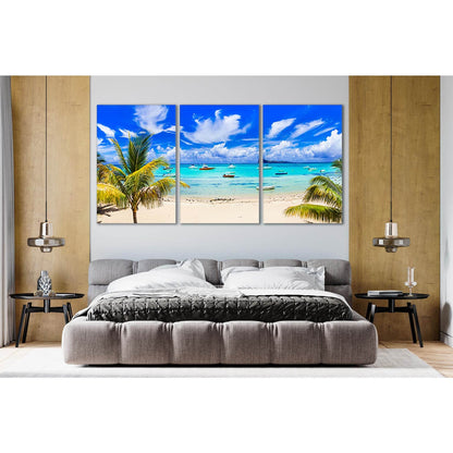 Scenic Beach Mauritius Island №SL69 Ready to Hang Canvas Print - Zellart Canvas Prints 0new, ALL_Products, Beach Ocean & Waves