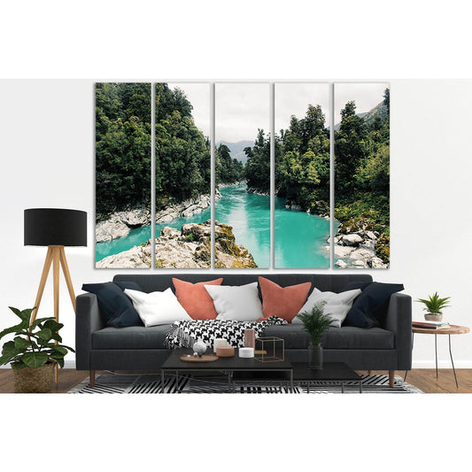 Scenic View Of Trees And River №SL1081 Ready to Hang Canvas Print - Zellart Canvas Prints 0new, ALL_Products, Trees Wall Art